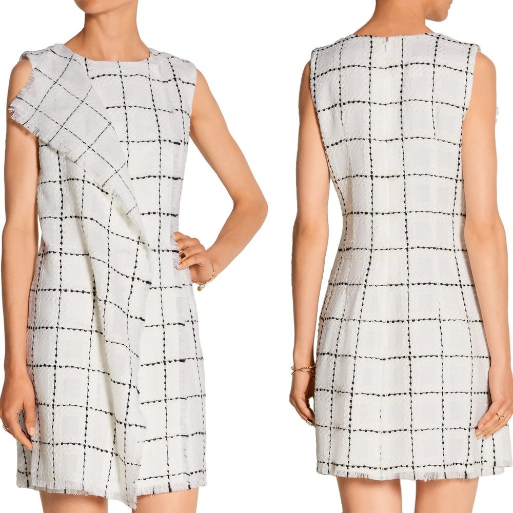 Oscar de la Renta White Black Dress Size 8 $2190